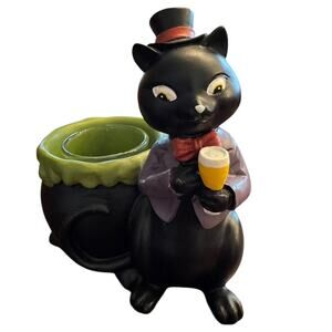 Yankee Candle Sophia Sir Black Cat Votive Holder Halloween Decor